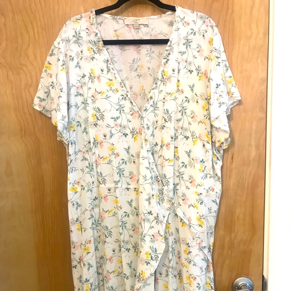 LOFT Floral Wrap Dress